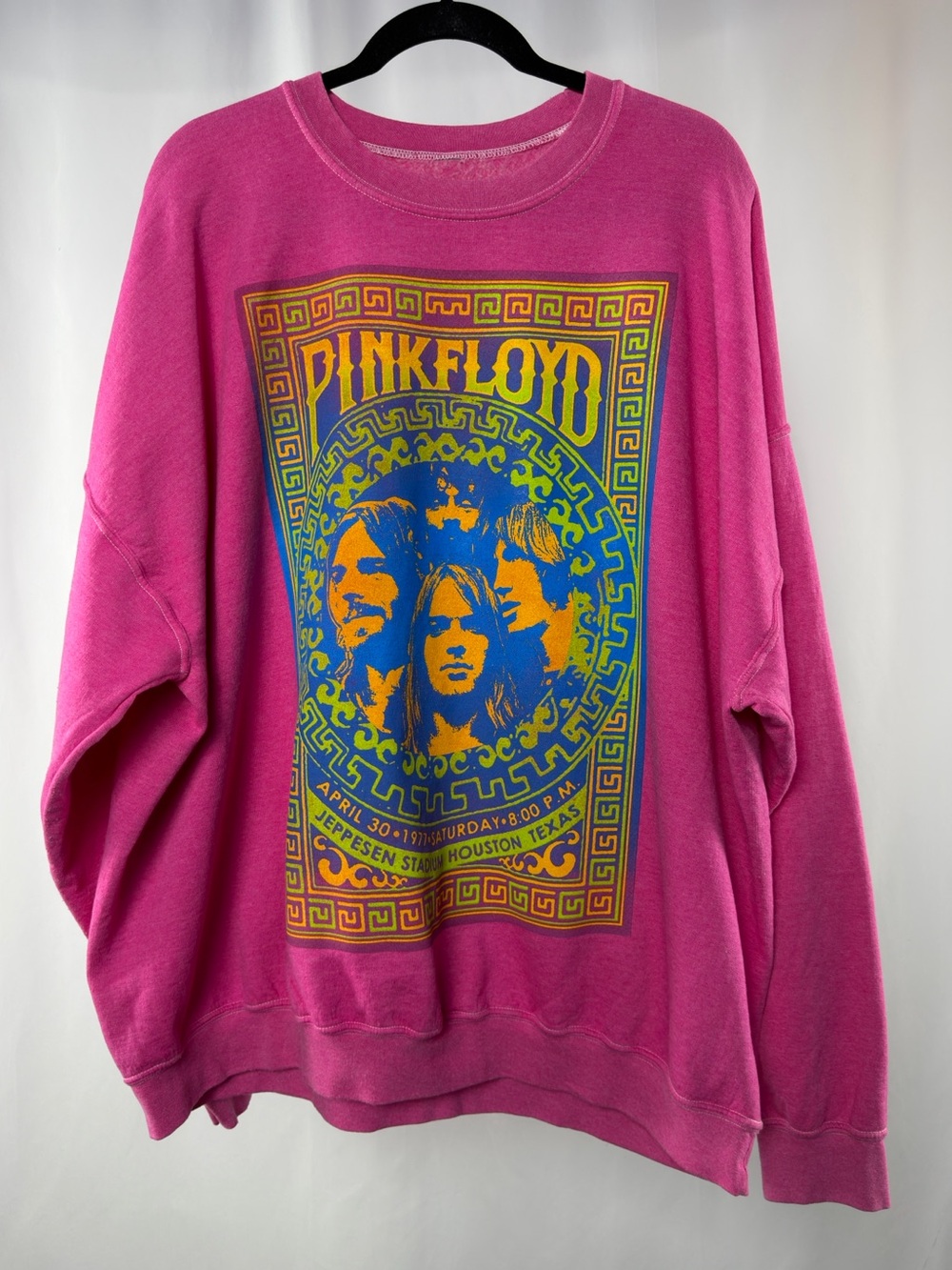 Pink Floyd Graphic Crewneck Sweatshirt - Hot Pink Size L/XL